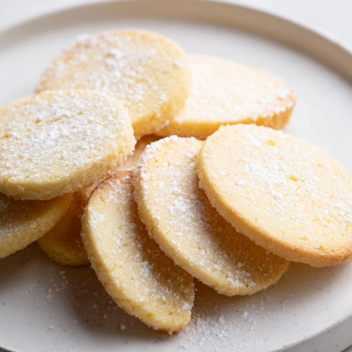 Golden-edged Honey Butter Shortbread Cookies, ready to eat, with a sweet, buttery aroma perfect for a treat.