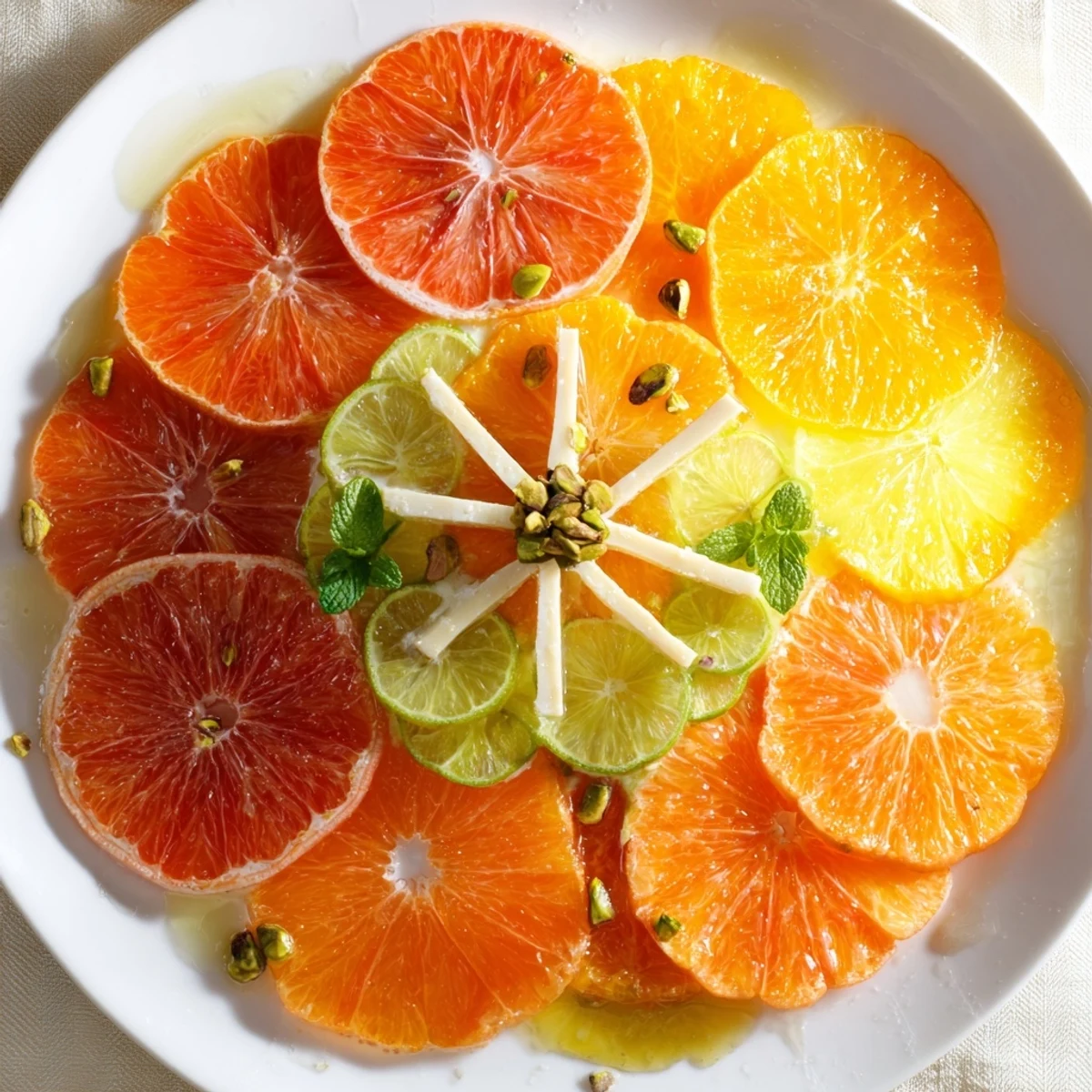 Clockwork Orange appetizer platter, featuring citrus slices and cheese "hands", ready for serving.