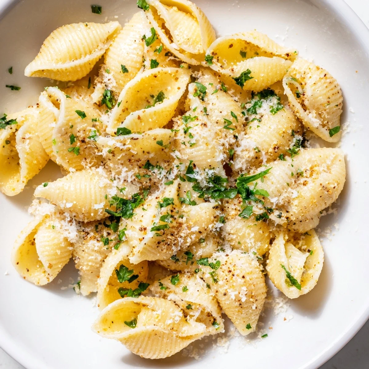 A delicious close-up of Air Fryer Pasta Gnocchi, showing the perfectly seasoned, crunchy pasta shells.