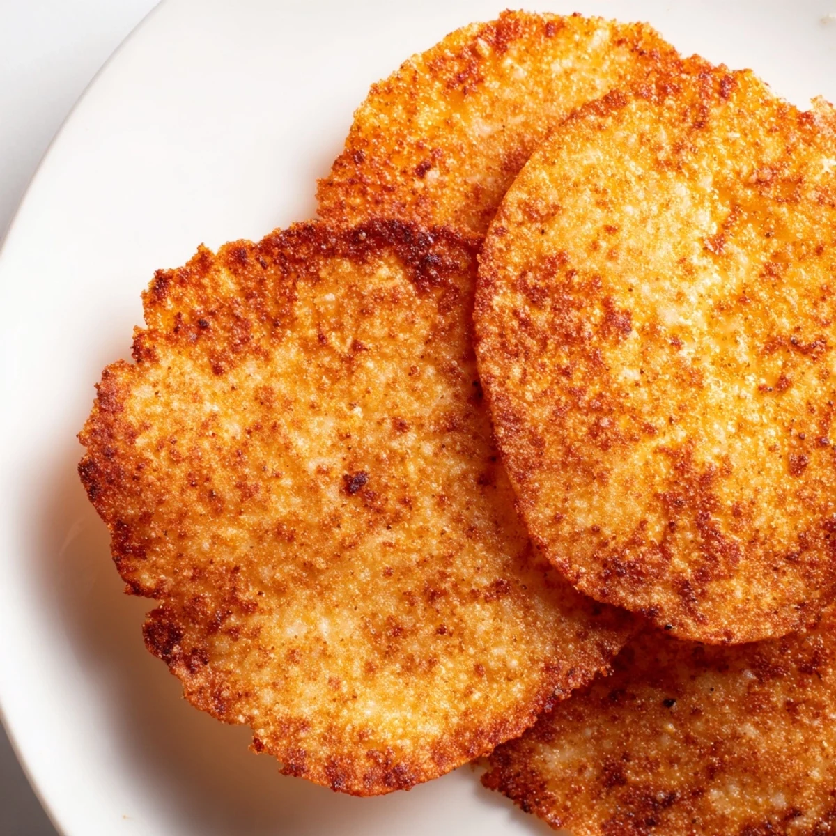 Golden-brown Cottage Cheese Chips baked until crispy, seasoned with garlic and paprika for a healthy, protein-rich snack.  