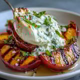 Grilled Peach Burrata Honey Salad
