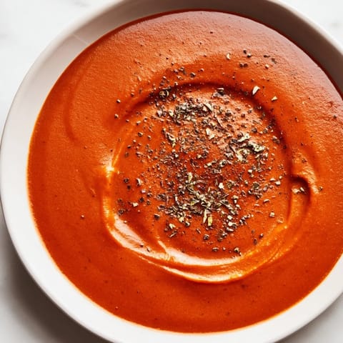 This photo shows perfectly creamy Instant Marinara, ready to be tossed with pasta for a satisfying meal.