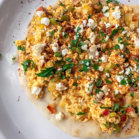 Turkish Menemen Eggs Pizza