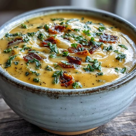 Golden-brown roasted butternut squash and broccoli florets rest in a bowl before being blended into creamy soup. 