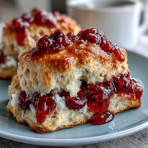 Golden Blueberry Lemon Sourdough Scones with juicy berries and citrus zest, perfect for a cozy weekend breakfast.  