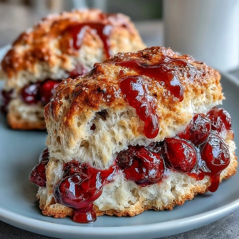 Flaky, buttery sourdough scones studded with fresh blueberries and bright lemon, ideal for springtime brunches or afternoon tea.  