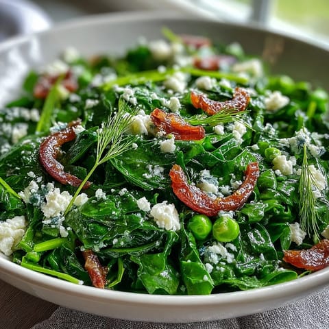 Bright lemon vinaigrette spring salad with radishes and peas, featuring crisp greens, vibrant peas, and tangy lemon dressing.