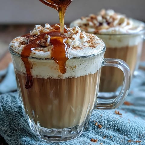 Creamy dandelion tea latte with oat milk and honey, topped with cinnamon foam for a cozy, caffeine-free drink.