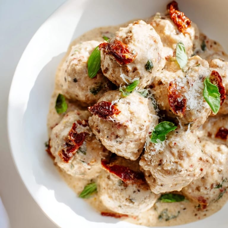 Tender, juicy Marry Me Chicken Meatballs simmering in a rich, decadent Parmesan cream sauce.