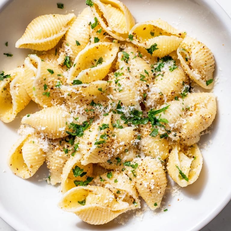 A delicious close-up of Air Fryer Pasta Gnocchi, showing the perfectly seasoned, crunchy pasta shells.