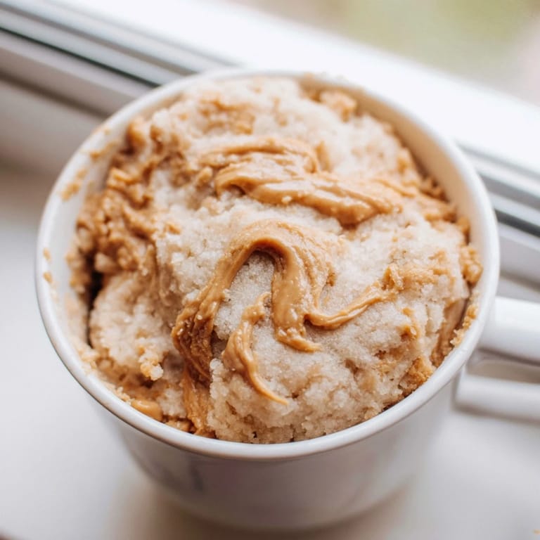 A moist and delicious 2-Minute Peanut Butter Mug Cake, perfect for a quick and easy sweet treat.