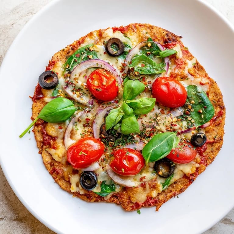 Crispy Tortilla Pizza: a quick and easy main with a crispy crust and classic pizza flavors.