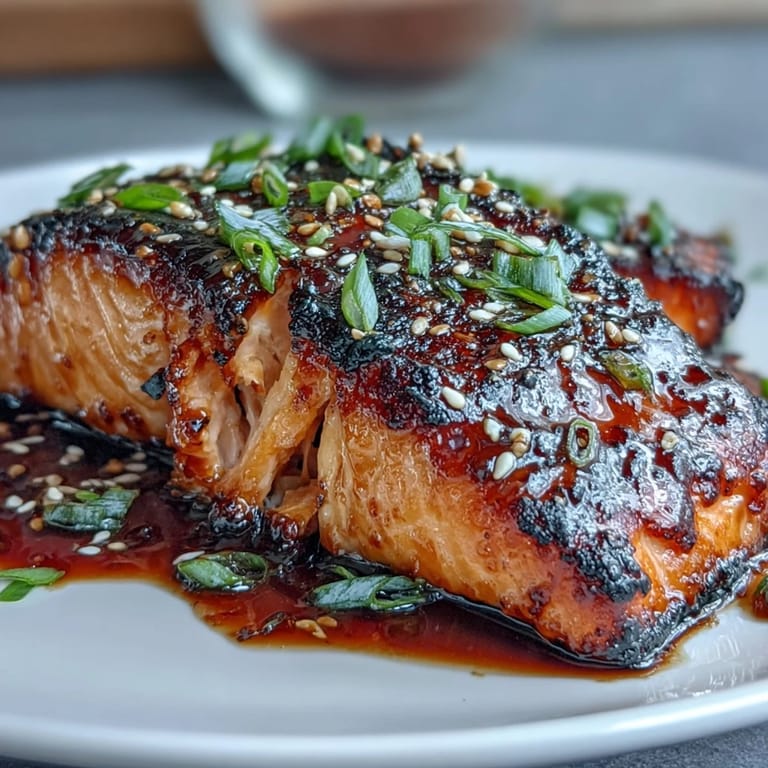 Golden Maple Soy Glazed Salmon dish, a beautifully plated healthy meal.
