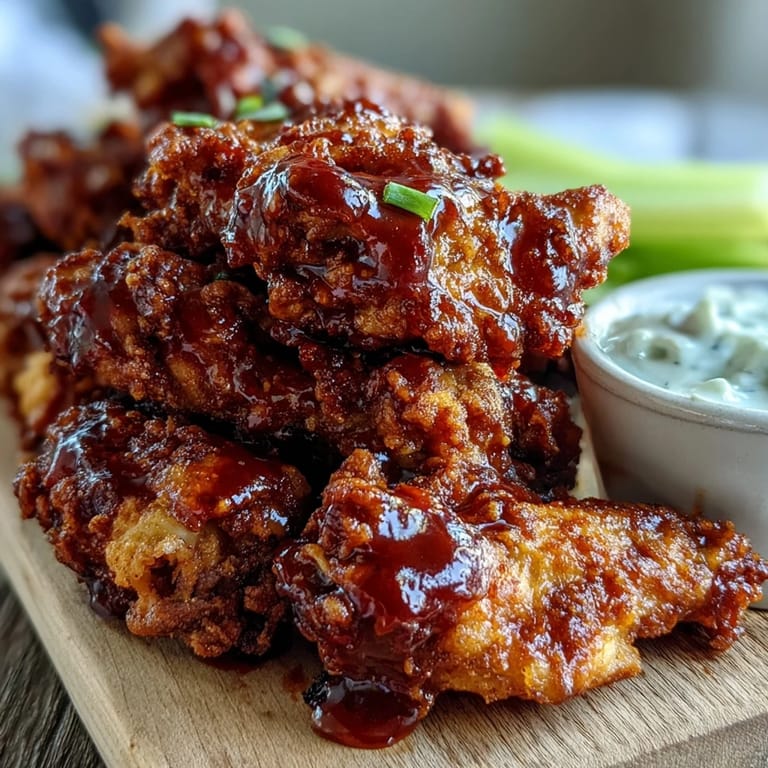 Crispy Fried Chicken Wings with Thai sweet chili glaze and lime wedges, arranged on a white platter for serving.