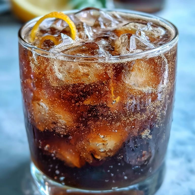 Sparkling cold brew coffee tonic with fresh orange zest garnish, perfect for a refreshing summer drink.