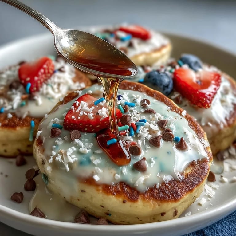 Watch our fun Easter Egg Pancakes decorated with fresh fruit and sweet toppings, a breakfast treat.
